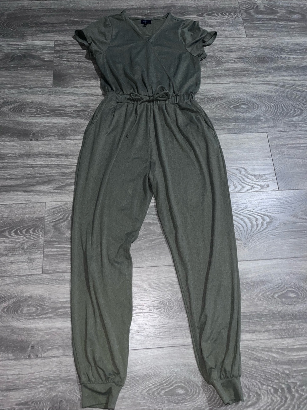 Classic Olive Green Jumpsuit by buckle